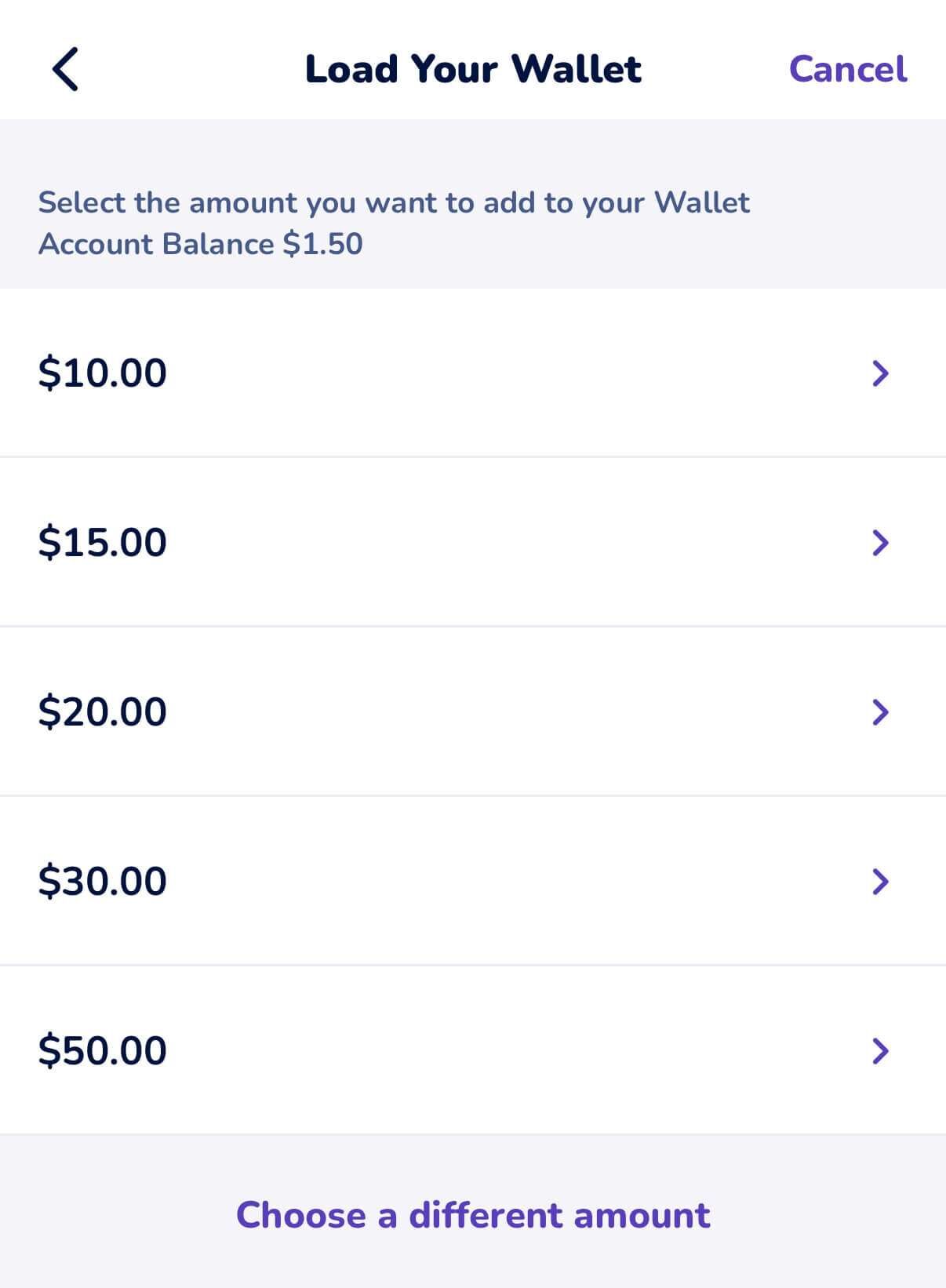 UMO　 残高チャージ画面