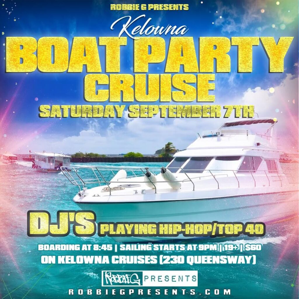 Kelowna Boat Party Hip-Hop Cruise Flyer